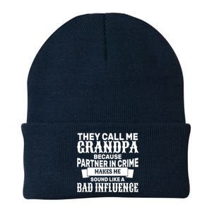 Bad Influence Grandpa Knit Cap Winter Beanie