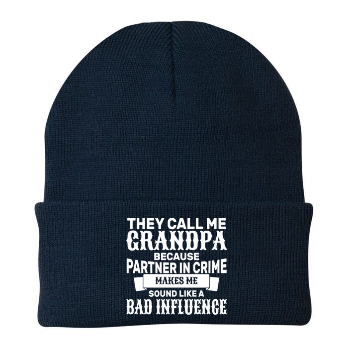 Bad Influence Grandpa Knit Cap Winter Beanie