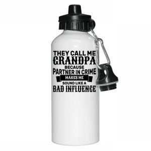 Bad Influence Grandpa Aluminum Water Bottle