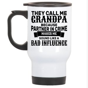 Bad Influence Grandpa Stainless Steel Travel Mug