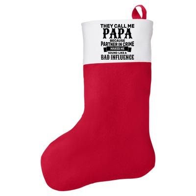 Bad Influence Papa Felt Holiday Christmas Stocking