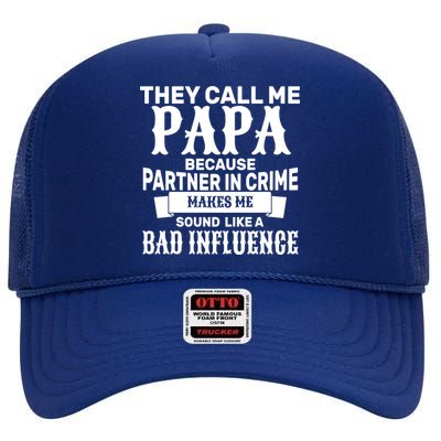 Bad Influence Papa High Crown Mesh Back Trucker Hat