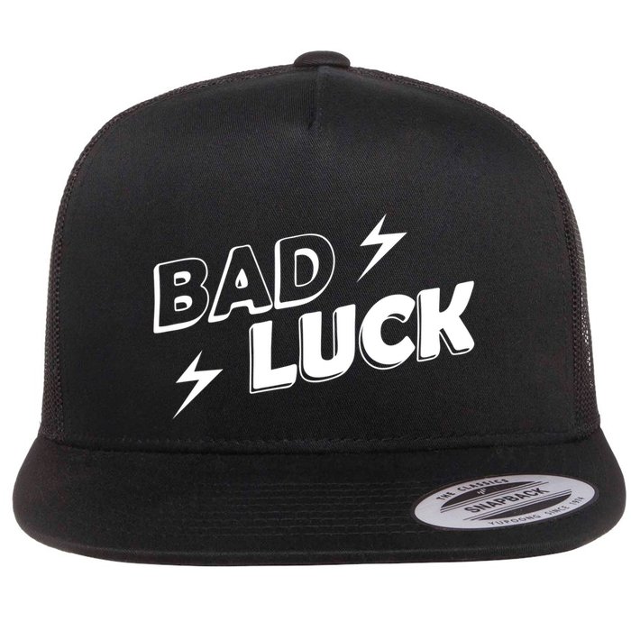 Bad Luck Lightning Flat Bill Trucker Hat