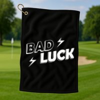 Bad Luck Lightning Golf Towel