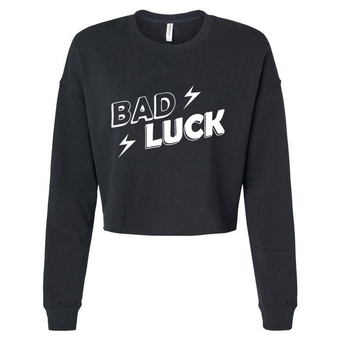 Bad Luck Lightning Cropped Pullover Crew