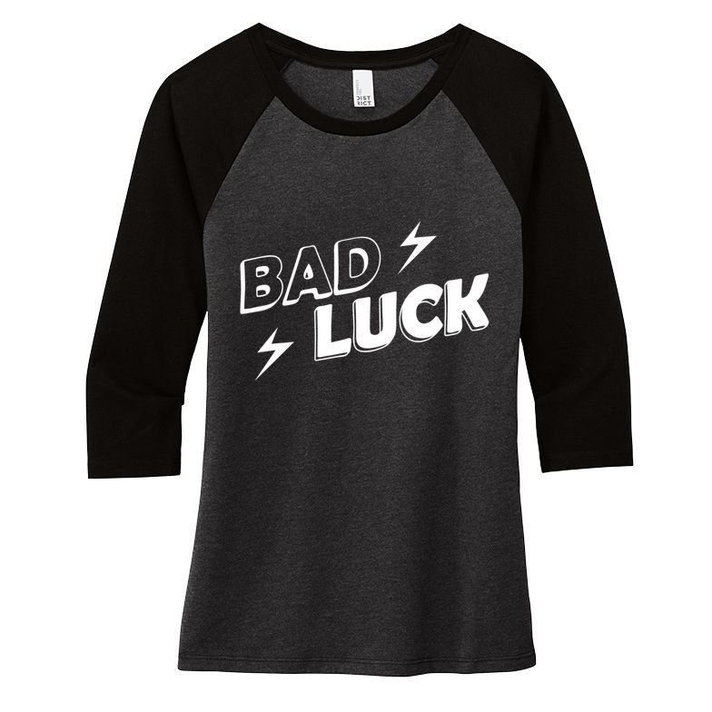 Bad Luck Lightning Women's Tri-Blend 3/4-Sleeve Raglan Shirt