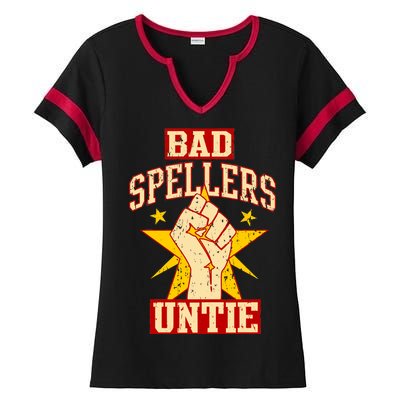 Bad Spellers Untie (Unite) Ladies Halftime Notch Neck Tee