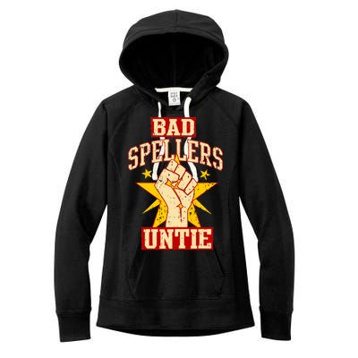 Bad Spellers Untie (Unite) Women's Fleece Hoodie