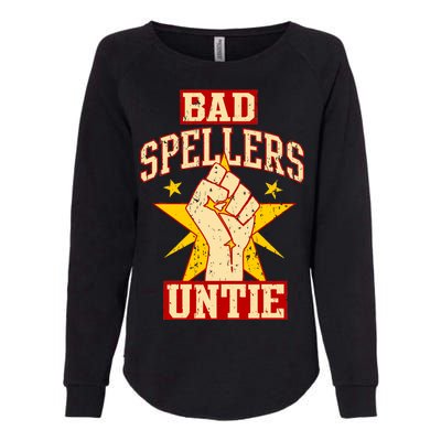 Bad Spellers Untie (Unite) Womens California Wash Sweatshirt