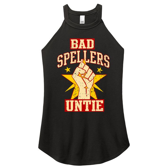 Bad Spellers Untie (Unite) Women's Perfect Tri Rocker Tank