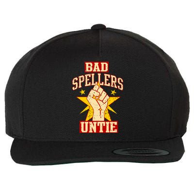 Bad Spellers Untie (Unite) Wool Snapback Cap