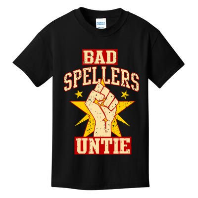 Bad Spellers Untie (Unite) Kids T-Shirt