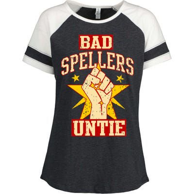 Bad Spellers Untie (Unite) Enza Ladies Jersey Colorblock Tee