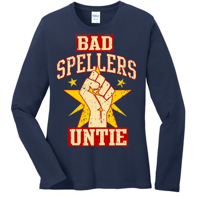 Bad Spellers Untie (Unite) Ladies Long Sleeve Shirt