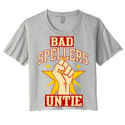 Bad Spellers Untie (Unite) Women's Crop Top Tee