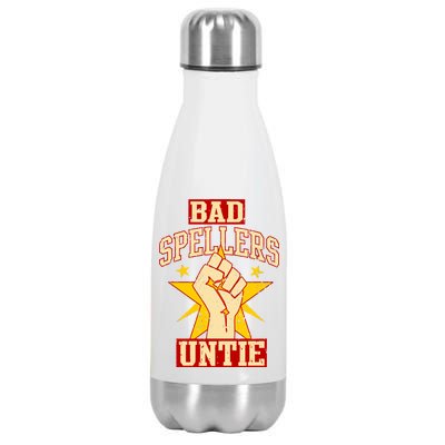 Bad Spellers Untie (Unite) Stainless Steel Insulated Water Bottle