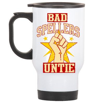 Bad Spellers Untie (Unite) Stainless Steel Travel Mug