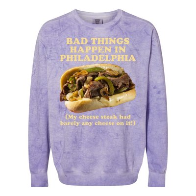 Bad Things Happen In Philadelphia  Colorblast Crewneck Sweatshirt