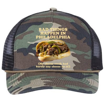 Bad Things Happen In Philadelphia  Retro Rope Trucker Hat Cap