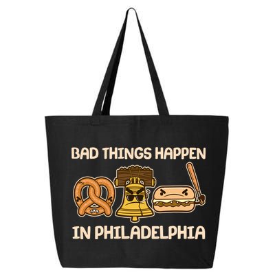 Bad Things Happen in Philadelphia Pretzel Liberty Bell Cheesesteak 25L Jumbo Tote