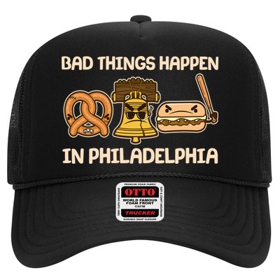 Bad Things Happen in Philadelphia Pretzel Liberty Bell Cheesesteak Trucker Hat