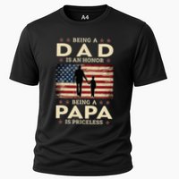 Being A Dad Is An Honor Being A Papa Is Priceless Cooling Performance Crew T-Shirt