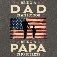 Being A Dad Is An Honor Being A Papa Is Priceless Cotton Canvas Backpack