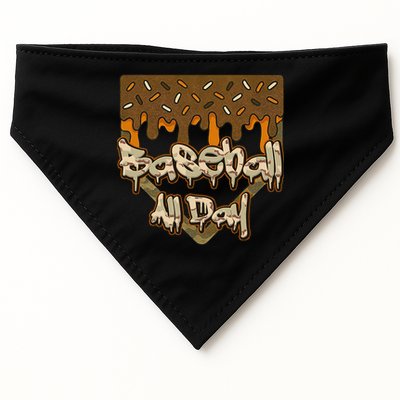 Baseball All Day Drip Camo Home Plate Ice Cream USA-Made Doggie Bandana