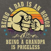 Being A Dad Is An Honor Being A Grandpa Is Priceless Cotton Canvas Backpack