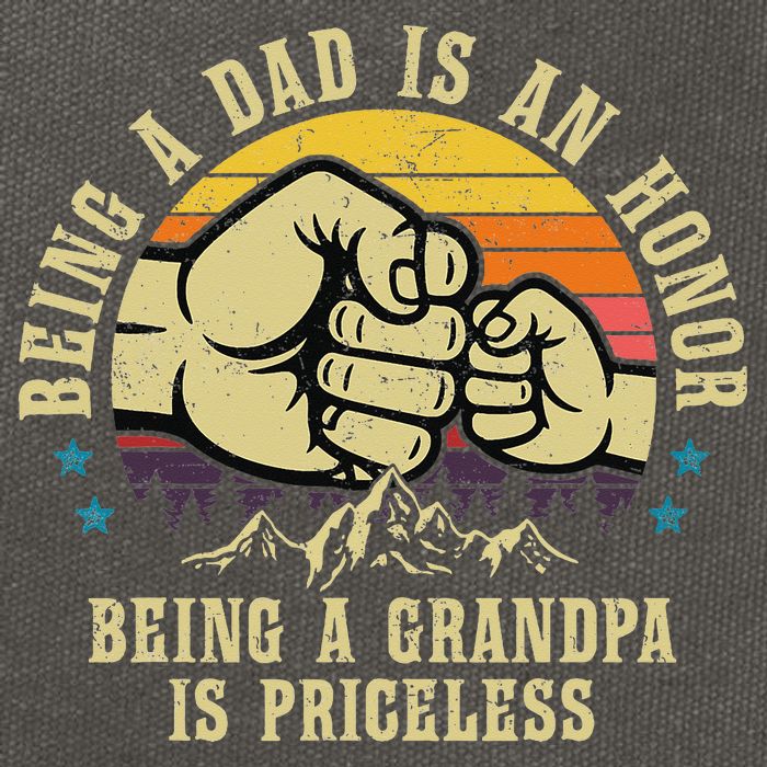 Being A Dad Is An Honor Being A Grandpa Is Priceless Cotton Canvas Backpack