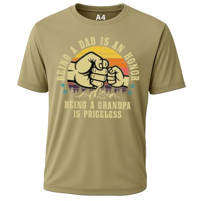 Being A Dad Is An Honor Being A Grandpa Is Priceless Cooling Performance Crew T-Shirt