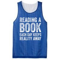 Book A Day Keeps Reality Away Avid Book Reader Gift Mesh Reversible Basketball Jersey Tank