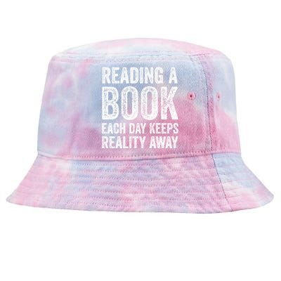 Book A Day Keeps Reality Away Avid Book Reader Gift Tie-Dyed Bucket Hat