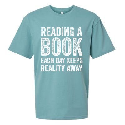 Book A Day Keeps Reality Away Avid Book Reader Gift Sueded Cloud Jersey T-Shirt