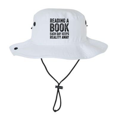 Book A Day Keeps Reality Away Avid Book Reader Gift Legacy Cool Fit Booney Bucket Hat