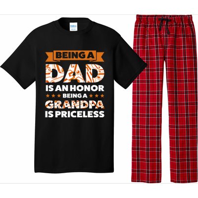 Being A Dad Is An Honor Being A Grandpa Family Gift Pajama Set