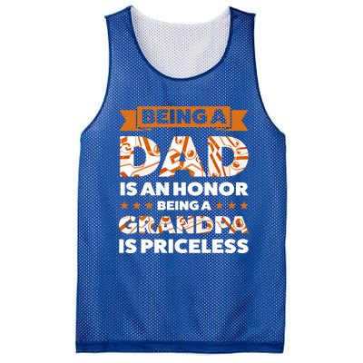 Being A Dad Is An Honor Being A Grandpa Family Gift Mesh Reversible Basketball Jersey Tank