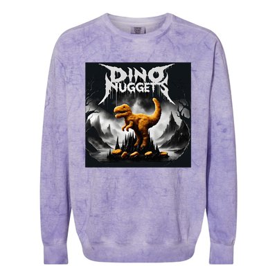 Black Aesthetic Dino Nuggets Death Metal Music Chicken Nugs Colorblast Crewneck Sweatshirt