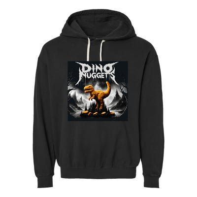 Black Aesthetic Dino Nuggets Death Metal Music Chicken Nugs Garment-Dyed Fleece Hoodie