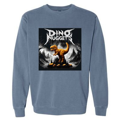 Black Aesthetic Dino Nuggets Death Metal Music Chicken Nugs Garment-Dyed Sweatshirt