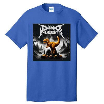 Black Aesthetic Dino Nuggets Death Metal Music Chicken Nugs Tall T-Shirt