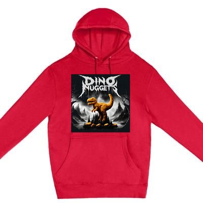 Black Aesthetic Dino Nuggets Death Metal Music Chicken Nugs Premium Pullover Hoodie