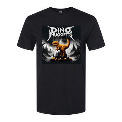 Black Aesthetic Dino Nuggets Death Metal Music Chicken Nugs Softstyle® CVC T-Shirt