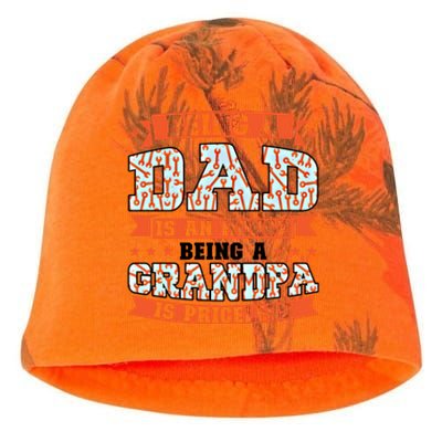 Being A Dad Is An Honor Being A Grandpa Graddad Gift Kati - Camo Knit Beanie