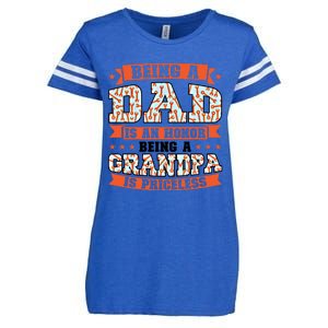 Being A Dad Is An Honor Being A Grandpa Graddad Gift Enza Ladies Jersey Football T-Shirt