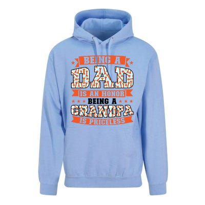 Being A Dad Is An Honor Being A Grandpa Graddad Gift Unisex Surf Hoodie