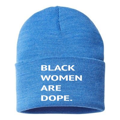 Black Are Dope Couples Trendy Fun Meaningful Gift Sustainable Knit Beanie