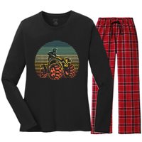 Best ATV Design For Adult Boys Girls 4 Wheeler ATV Quad Racing Women's Long Sleeve Flannel Pajama Set 