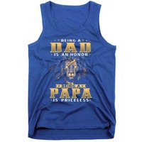 Being A Dad Is An Honor Being A Papa Is Priceless Dad Bod Great Gift Tank Top