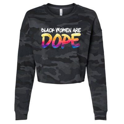 Black Are Dope Black History Month Afrocentric Gift Cropped Pullover Crew